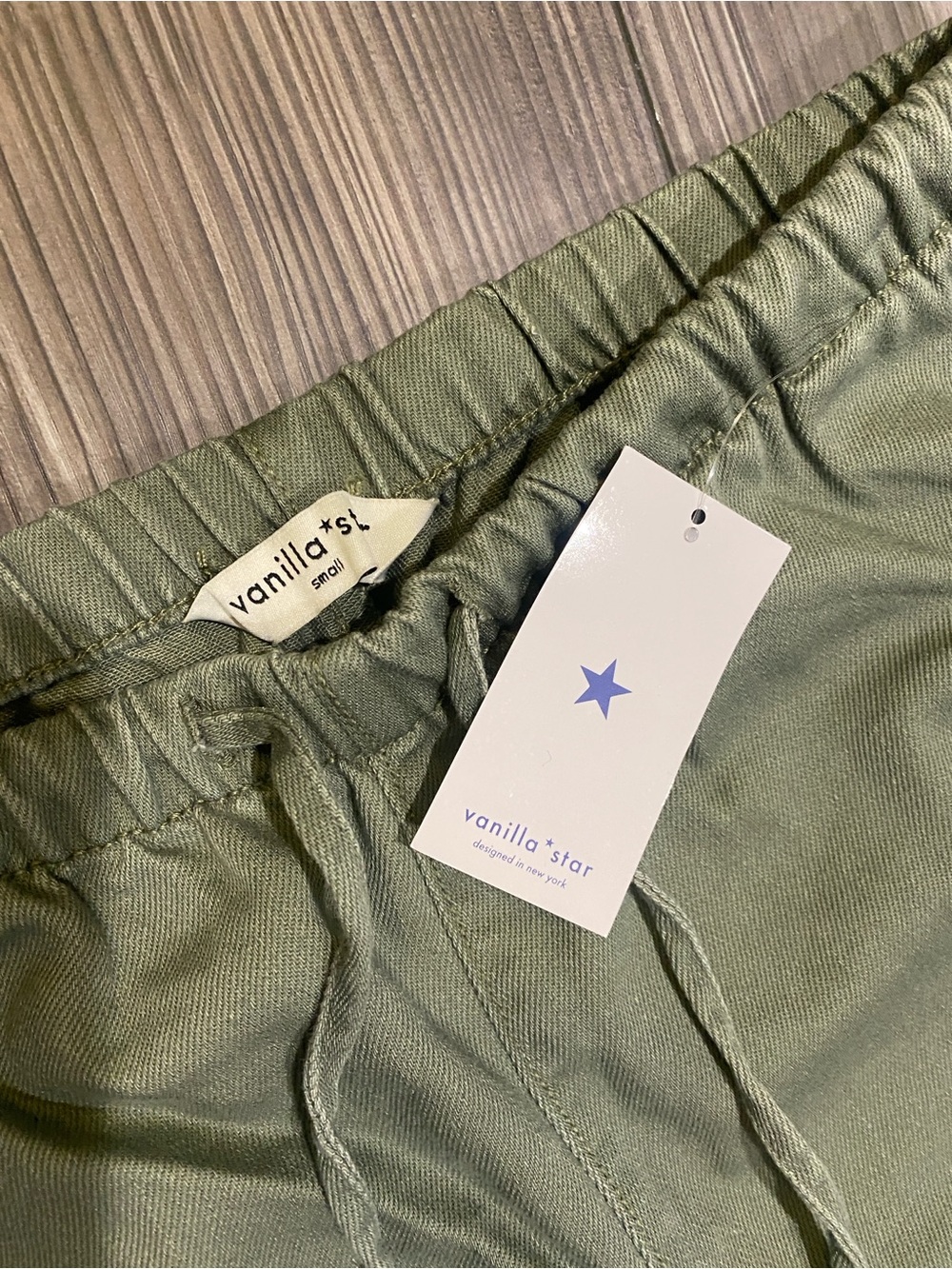 Vanilla Star Olive Drawstring Waist Pants